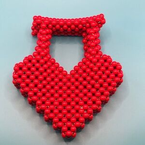 Red Beaded Handbag